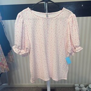 Pink Floral Women's Top